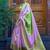 mauve woven design zari banarasi saree