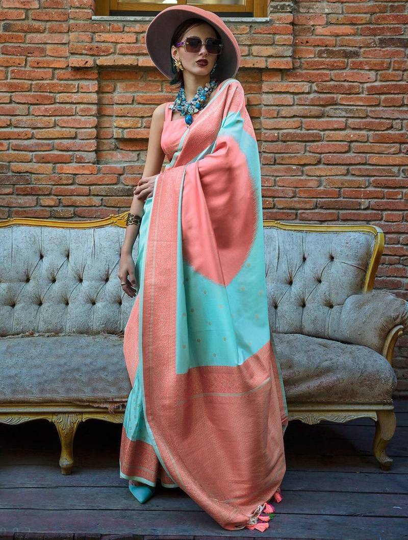 blue ethnic motifs saree