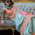 blue ethnic motifs saree