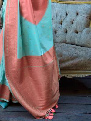 blue ethnic motifs saree 5
