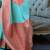 blue ethnic motifs saree