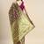 purple woven design ethnic motifs zari organza saree