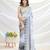 white zari pure georgette designer saree
