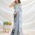 white zari pure georgette designer saree
