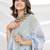 white zari pure georgette designer saree
