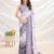 grey embroidered pure georgette saree