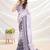 grey embroidered pure georgette saree
