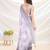 grey embroidered pure georgette saree