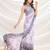 grey embroidered pure georgette saree