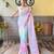 pink embellished sequinned  saree