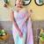 pink embellished sequinned  saree