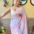 pink embellished sequinned  saree