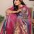 purple woven design zari silk blend designer banarasi saree
