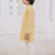 boys yellow printed cotton kurta pajama set