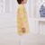 boys yellow printed cotton kurta pajama set