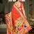 peach woven design zari kanjeevaram saree