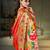 peach woven design zari kanjeevaram saree