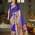 blue woven design zari kanjeevaram silk saree