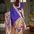 blue woven design zari kanjeevaram silk saree