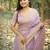 lavender checked zari silk blend saree