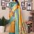 yellow woven design zari silk blend designer banarasi saree