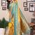 yellow woven design zari silk blend designer banarasi saree