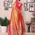 orange woven design zari silk blend designer banarasi saree