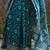 teal floral saree