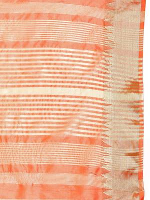 pink pink & green floral embroidered silk cotton saree 3