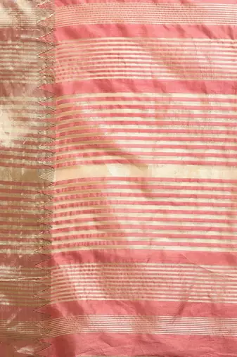 purple purple & peach-coloured floral embroidered silk cotton saree
