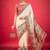 cream ethnic motifs banarasi saree