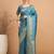 blue ethnic motifs zari satin banarasi saree