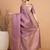 purple ethnic motifs zari satin banarasi saree