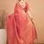 rust ethnic motifs satin designer banarasi saree