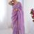 lavender embellished beads and stones silk blend saree