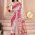 white ethnic motifs zari pashmina heavy work saree