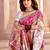 white ethnic motifs zari pashmina heavy work saree