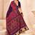 purple ethnic motifs zari pashmina saree