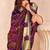 purple ethnic motifs zari pashmina saree