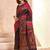 black ethnic motifs zari pashmina saree