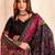 black ethnic motifs zari pashmina saree
