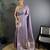lavender woven design zari lichi silk two tone saree