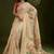 cream women floral woven design zari paithani saree