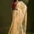 gold floral printed zari paithani saree