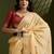 gold floral printed zari paithani saree