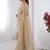 cream embellished beads and stones silk blend designer saree