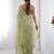 green embellished beads and stones silk blend designer saree