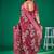 mauve floral pure chiffon muga saree