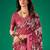 mauve floral pure chiffon muga saree
