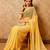 yellow embellished embroidered saree